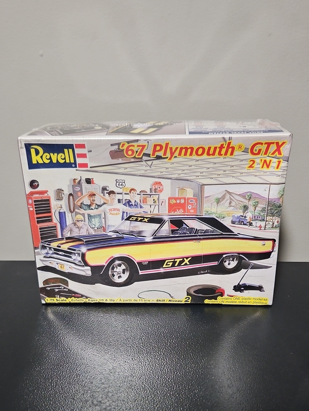 '67 Plymouth GTX 2-in-1 Vtg Plastic Model Kit By Revell